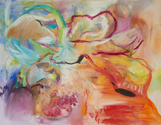 Floating with its wings 140x180cm oil on cotton 2019